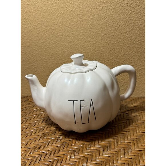 Rae Dunn Artisan Tea Pumpkin Shaped Fall Teapot Halloween Thanksgiving Fall - Picture 2 of 14